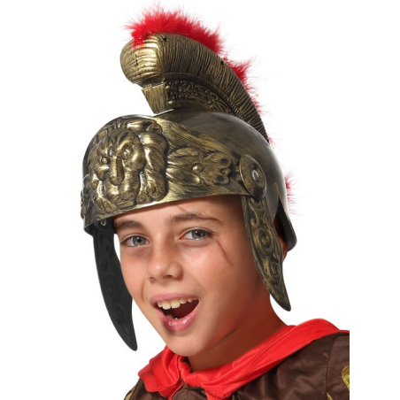 Casco Romano Cresta Roja Infantil