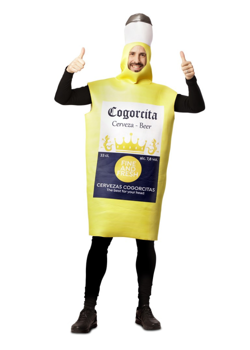 Disfraz de botella de Cerveza Cogorcita