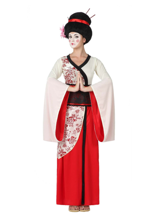 Comprar Disfraz de Geisha Rojo - Disfraces de Chinos, Orientales, Ninjas y  Geishas