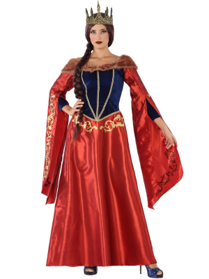 Disfraz de Reina Medieval Rojo - Trajes Medievales