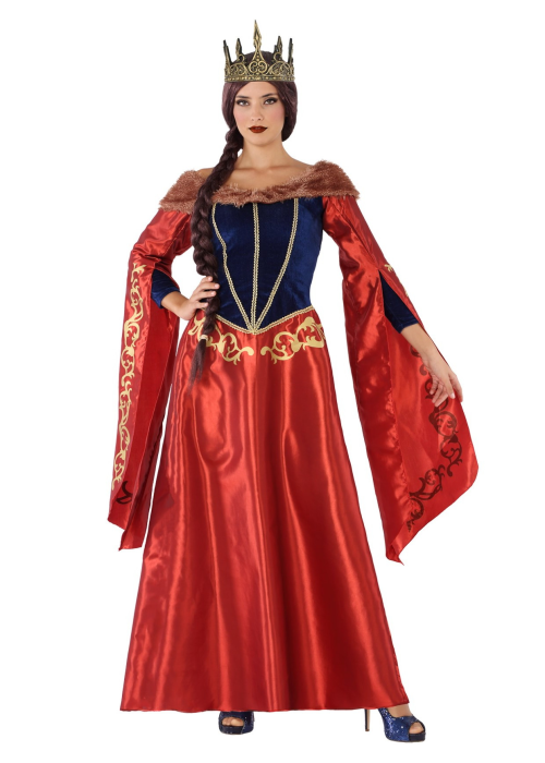 Disfraz de Reina Medieval Rojo - Trajes Medievales