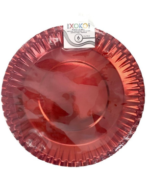 Set de 8 Platos Rojos