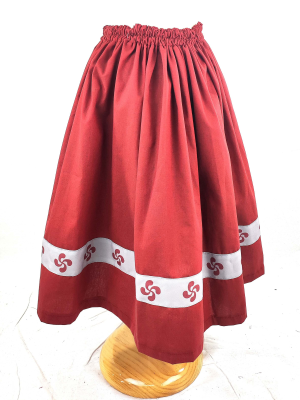Falda Casera Granate Bies Eguzkilore Infantil