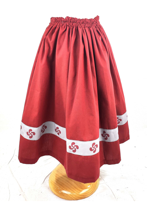 Falda Casera Granate Bies Eguzkilore Infantil