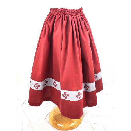 Falda Casera Granate Bies Eguzkilore Infantil