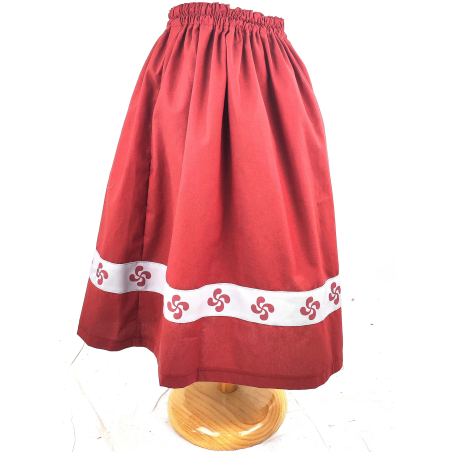 Falda Casera Granate Bies Eguzkilore Infantil
