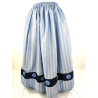 Falda Casera Rayas Azul Bies Negro Eguzkilore - Faldas Regionales, Enaguas y Pololos