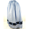 Falda Casera Rayas Azul Bies Negro Eguzkilore - Faldas Regionales, Enaguas y Pololos