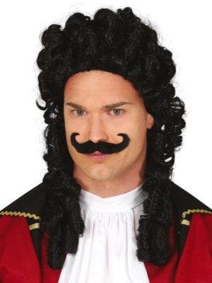 Perruca Gancho con un Bigote e Botón