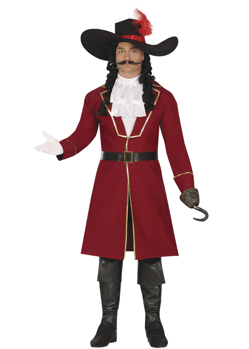 Disfraz de Pirata Garfio con Casaca Roja