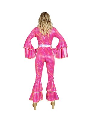 Disfraz de Disco Plata Mujer