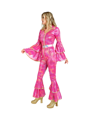 Disfraz de Disco Plata Mujer