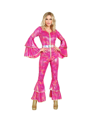 Disfraz de Disco Rosa Mujer