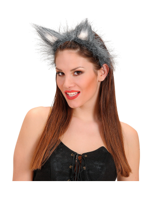 Diadema Orejas Lobo Gris