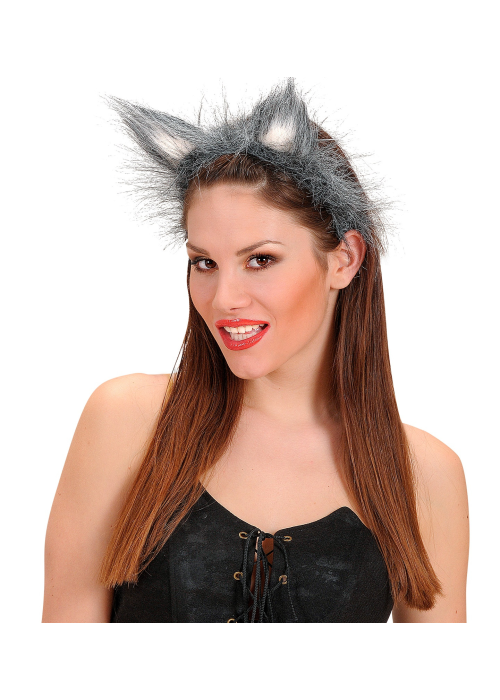Diadema De Orejas De Lobo Gris, Disfraz Para Fiestas Y Carnaval, Unisex Adulto