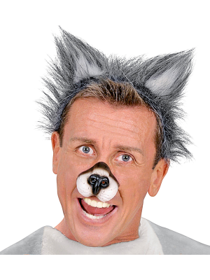Diadema Orejas Lobo Gris