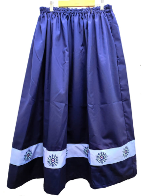 Faldilla Casolana Blau Biaix Vinculant Negre Eguzkilore