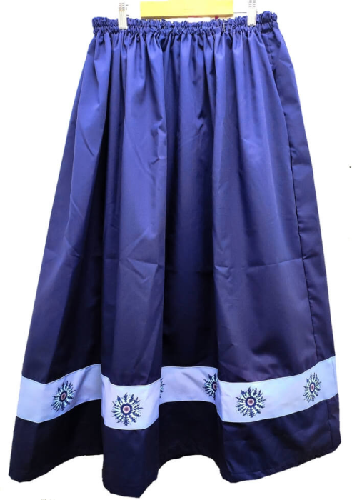 Faldilla Casolana Blau Biaix Vinculant Negre Eguzkilore