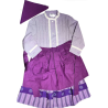 Conjunto Casera Morado Rayas con Bies Morado Eguzkilores