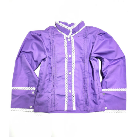 Blusa Hilandera Lila Niña - Trajes Regionales