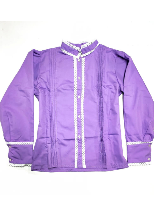 Blusa Hilandera Lila Mujer - Trajes Regionales