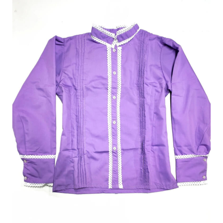 Blusa Hilandera Lila Mujer - Trajes Regionales