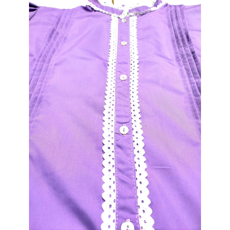 Blusa Hilandera Lila Mujer - Trajes Regionales