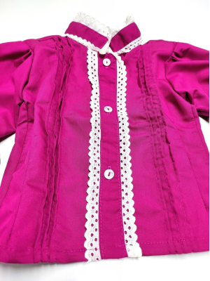Blusa Hilandera Rosa Fucsia Niña - Trajes Regionales