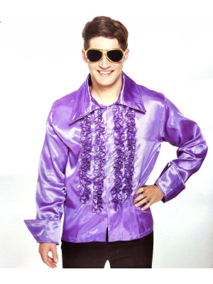 Camisa Disco Morada  Hombre