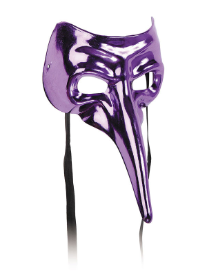 Antifaz Veneciano Nariz Metalizada Morado