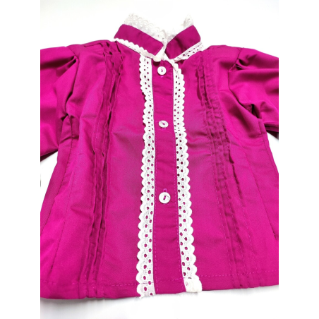 Blusa Hilandera Rosa Fucsia Bebe - Trajes Regionales