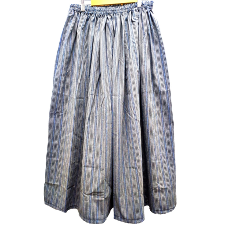 Falda Casera Gris Raya Fina