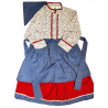Conjunto Casera Azul y granate