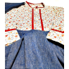 Conjunto Casera Azul y granate