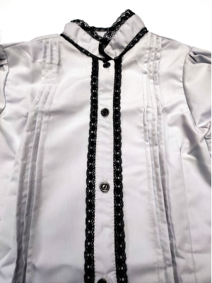 Blusa Hilandera Gris Mujer - Trajes Regionales