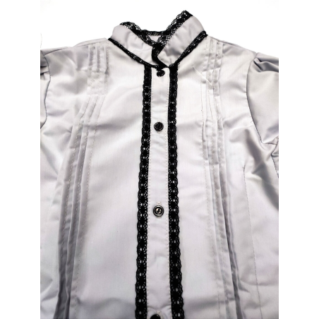 Blusa Hilandera Gris Mujer - Trajes Regionales