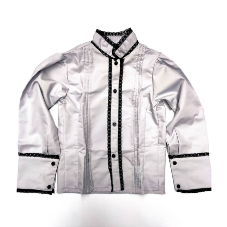 Blusa Hilandera Gris Niña - Trajes Regionales