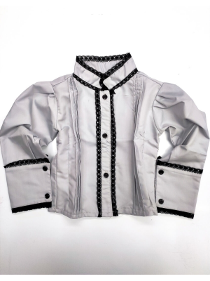 Blusa Hilandera Gris Bebe - Trajes Regionales