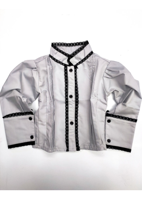 Blusa Hilandera Gris Bebe - Trajes Regionales