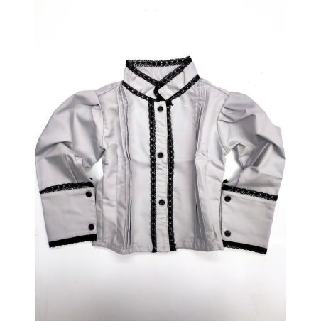 Blusa Hilandera Gris Bebe - Trajes Regionales