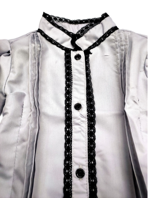 Blusa Hilandera Gris Bebe - Trajes Regionales