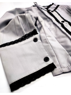Blusa Hilandera Gris Bebe - Trajes Regionales