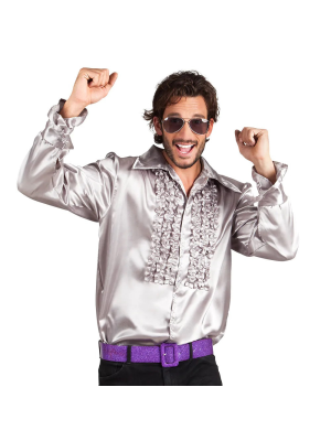 Camisa Disco Plata Hombre
