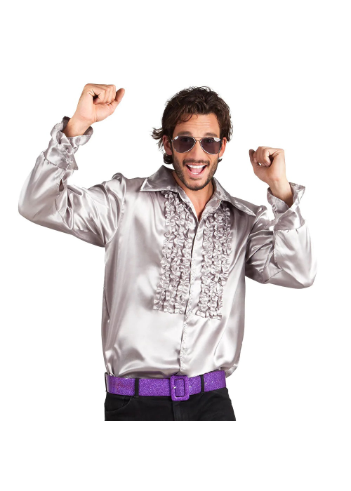 Camisa Disco Plata Hombre