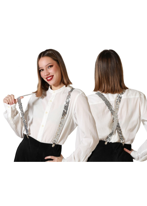 Tirantes de Lentejuelas Plata