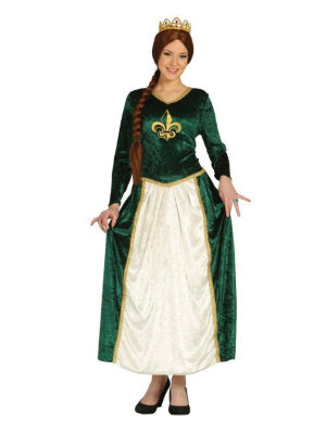 Disfraz de Reina Medieval Verde - Disfraces Medievales para Mujer