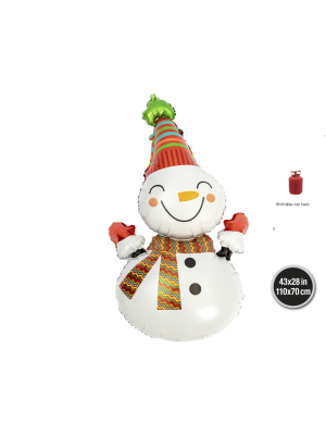 Globo Muñeco de Nieve Foil