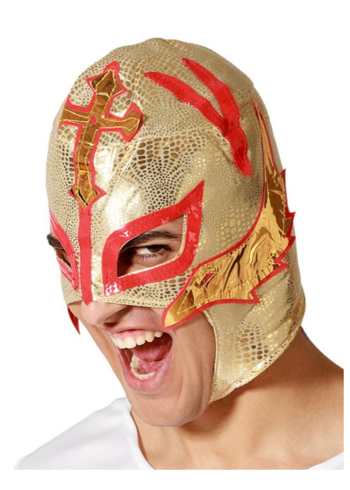 Mascara Lucha Libre Dorada
