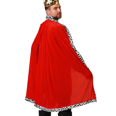 Capa de Rey Roja Terciopelo Estampado