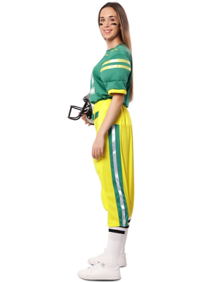 Disfraz de Jugadora de Rugby Verde